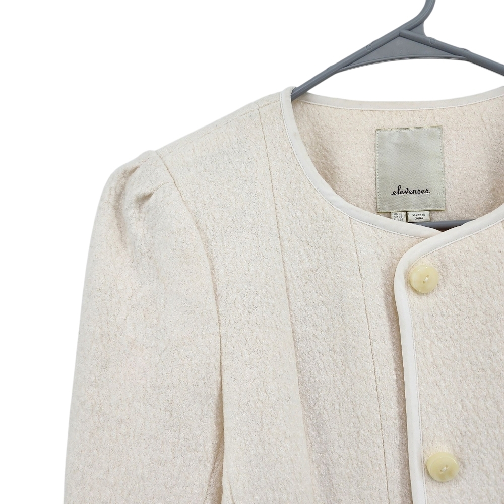 Elevenses by Anthropologie Women's Wool Blend Peplum Jacket - 4 - Picture 3 of 8